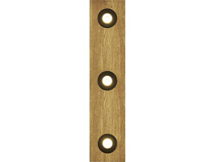 HERZBLUT Designer-Deckenlampe Lennon Metall/Asteiche schwarz 3x GU10 - Material: Metall/Holz
