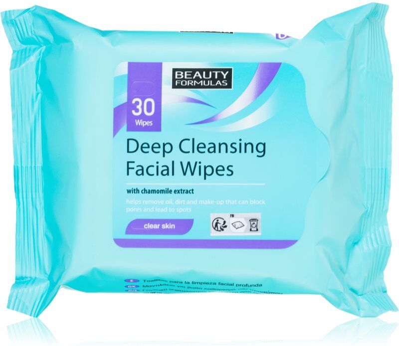 Beauty Formulas Clear Skin Deep Cleansing wet cleansing wipes for oily and problem skin 30 pc