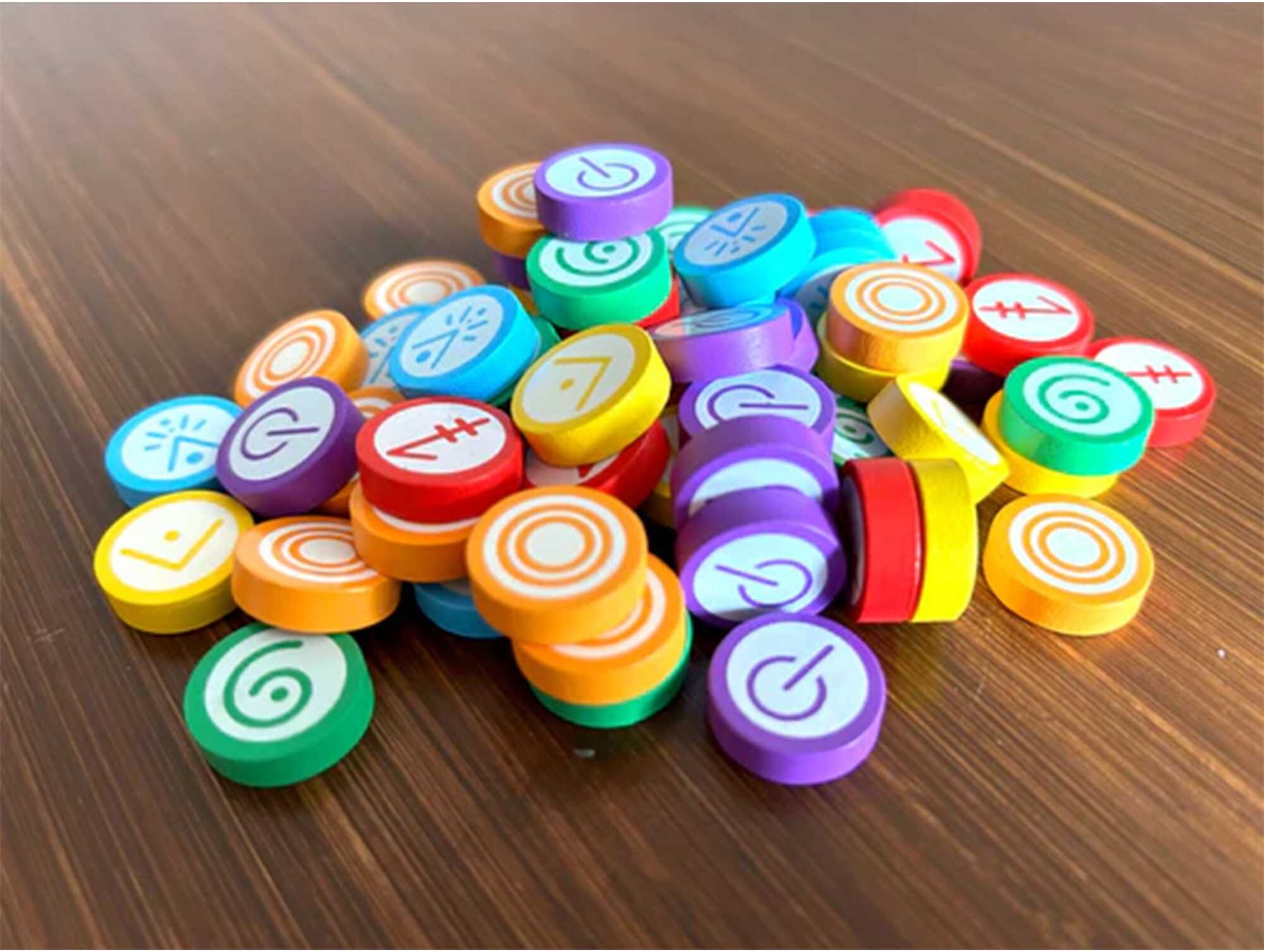 Vantage Skill Token Upgrade Pack for Board Game Collectors and Regular Players, Official Wooden Token Upgrade, 60 Tokens, Stonemaier Games