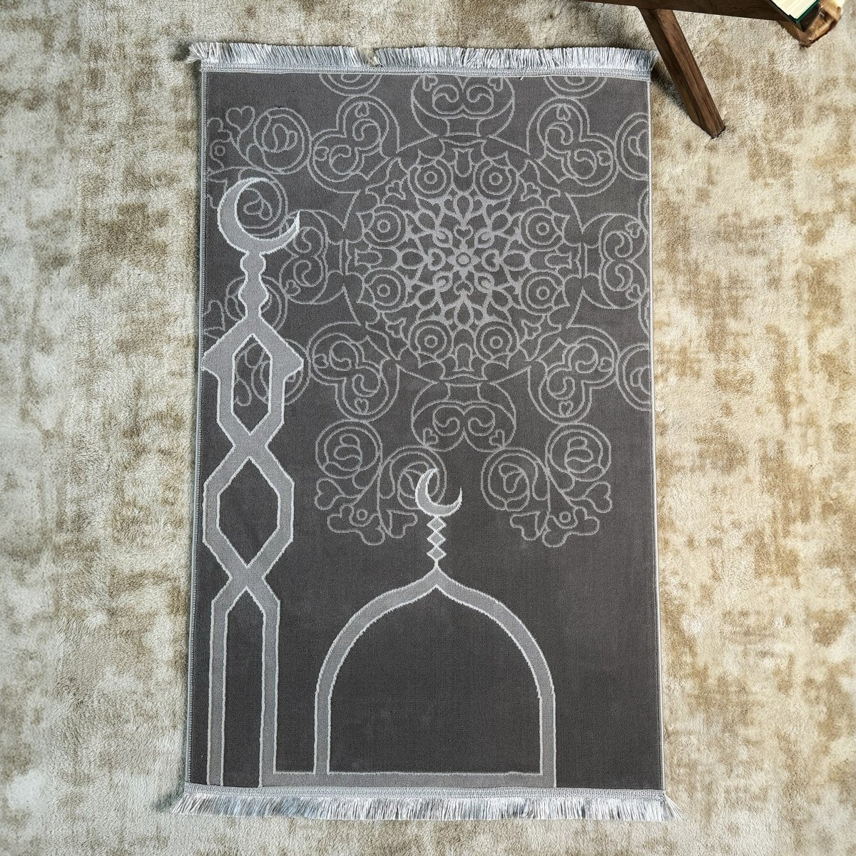 Iwa Concept Gebedskleed met Minarettenpatroon voor Volwassenen - Colorfull Worlds - Katoen en Polyester