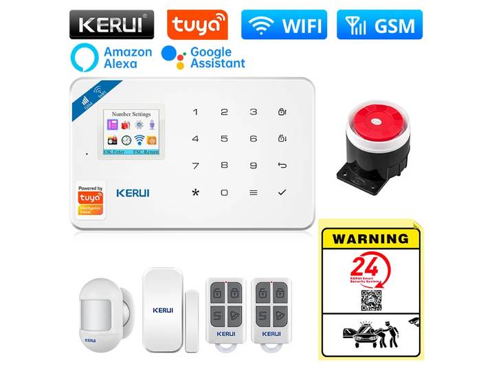 Système d'alarme pour ES/MX/RU KERUI W181, WIFI, GSM, Kit d'alarme pour maison, application intelligente Tuya, détecteur de mouvement, sondeur de porte, livraison
