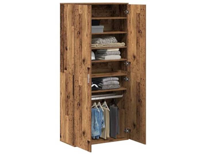 vidaXL Highboard 80 x 39 x 178 cm Holzwerkstoff Altholz Genug Platz für deine Sachen, Echt schönes, altes Holz, Aus stabilem Eichenholz