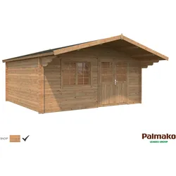 Palmako Gartenhaus Britta 19,7 m2 - 40 mm Hellbraun tauchimprägniert