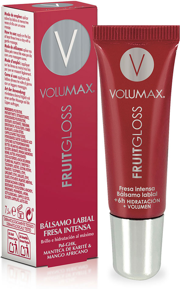 Volumax Fruitgloss hidratación de labios #fresa intensa