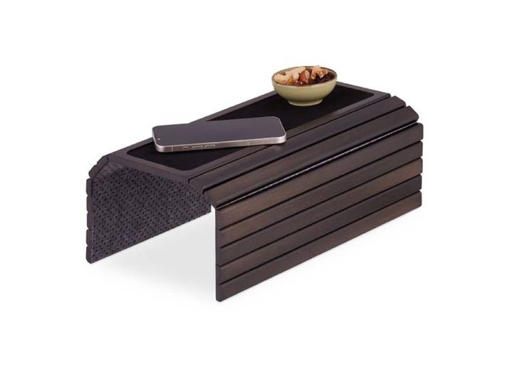 Relaxdays Sofatablett Bambus dunkelbraun