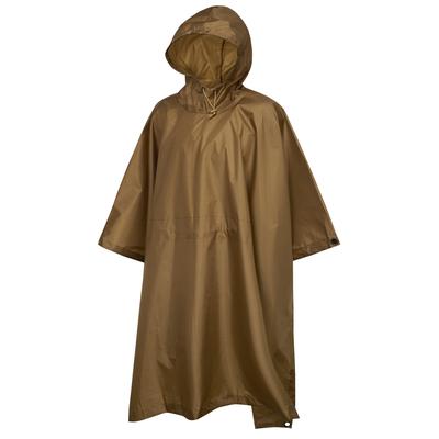 Outdoorjacke BRANDIT "Brandit Herren Ripstop Poncho", Herren, Gr. onesize, braun (camel), 100% Polyester, unifarben, normal, ohne Ausschnitt, Jacken Outdoorjacke