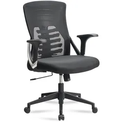 AMSTYLE Bürostuhl SPM1.445 Mesh-Bezug Schwarz