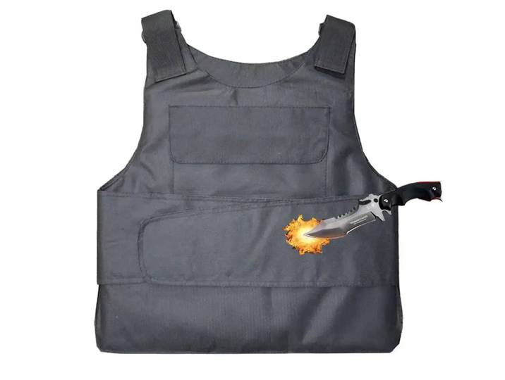 Gilet de sécurité anti-coupure en acier au manganèse haute résistance, vêtement tactique de défense extérieur anti-perforation pour agents de sécurité