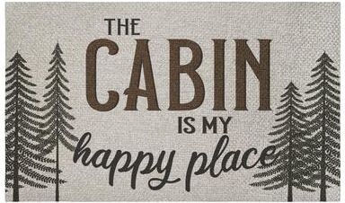 Stupell Cabin Life Sisal Door Mat,18x30