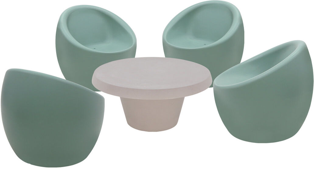 Tramontina Oca 5 Pcs. Polyethylene Lounge Set Sage Green/Grey 4