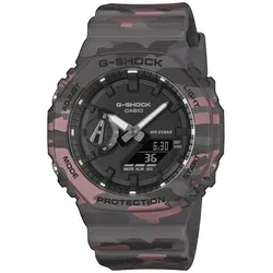Casio GA-2100CM-8AER G-Shock Classic Ana-Digi-Uhr Grau/Rosafarben