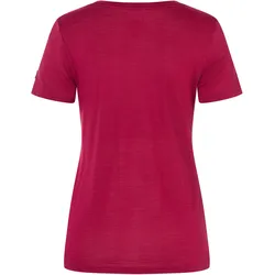 Super Natural, Damen, Funktionsshirt, W Preikestolen Cliffs Tee (M), Rot, M