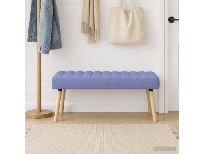 ZXQVLMRS Bank mit Kanälen, Sitzbank Schlafzimmer 110 x 40 x 46 cm Blau Schickes Design mit konischen Beinen, Robuster Holzwerkstoffrahmen