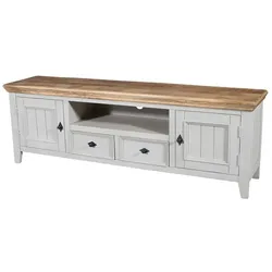 WOLFMÖBEL TV-Lowboard Country Holz Beige Sand