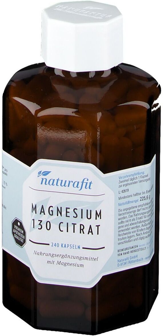 Naturafit Magnesium 130 Citr Kapseln 240 St