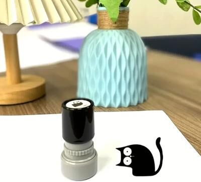 Inspired Finds Cute Black Cat Wooden Stamp For Scrapbooking Journals And DIY Crafts stretching Cat