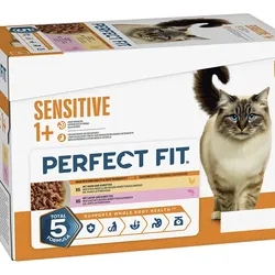 Perfect Fit Multipack Sensitive 2 Varietäten Huhn & Karotten, Lachs & Karotten in Sauce 4x1 kg
