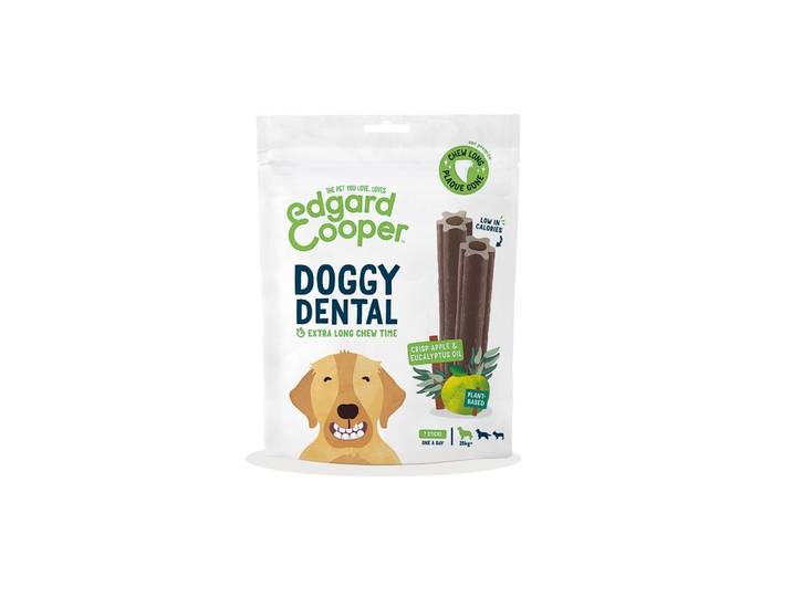 Edgard&cooper - Doggy Dental - Pomme & Eucalyptus - Gros - 7 Bâtonnets Edgar Cooper 540700714211