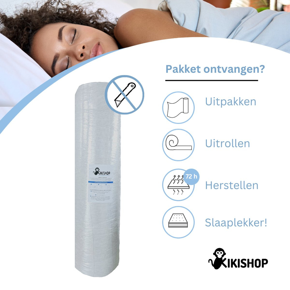 Hybride luxe topper matras XXL 70x200 cm