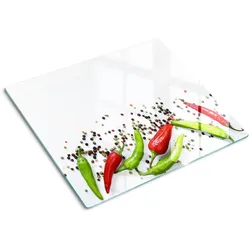 GLASPLATTE 60x52 cm Chilischoten