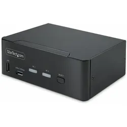 StarTech 2-Port Dual-Monitor DisplayPort KVM Switch, KVM Switch, Schwarz