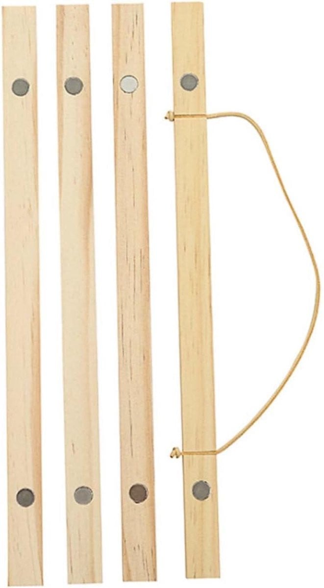 Poster Hanger met Houten Frame en Magnetische Sluiting, Houtkleur, 50 cm