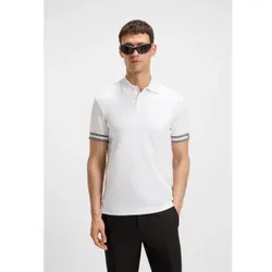 BOSS für Herren. 50544448 Polo Zone weiß (M), Lässig, Baumwolle, Kurzarm