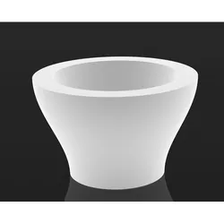Vondom »CENTRO« Alto Outdoor Pflanzengefäß - LED - Beleuchtung 120x75 cm / Weiß LED