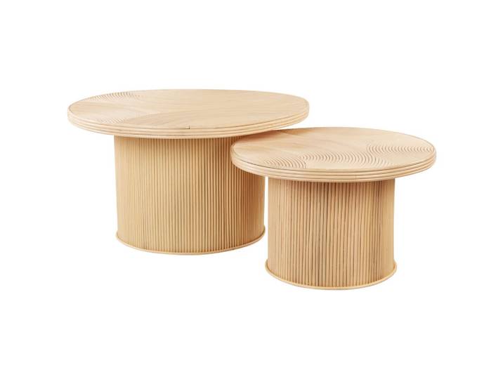 COUCHTISCH 2er Set Naturfarben Ilios