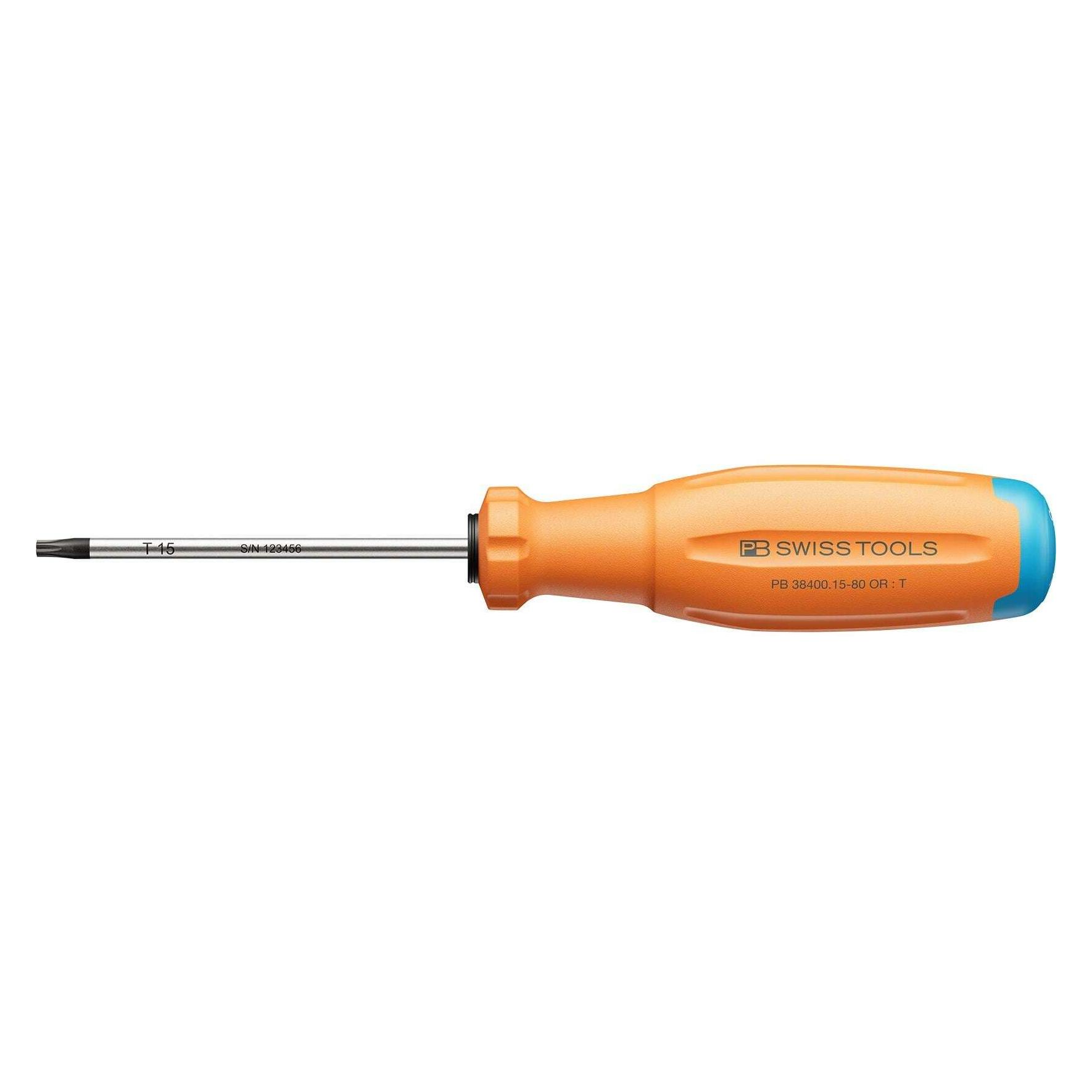 PB Swiss Tools Torx-Schraubenzieher PB 38400 SwissGrip Evo Gr. 15 80 mm OR (PB 38400.15-80 OR-141288.1508)