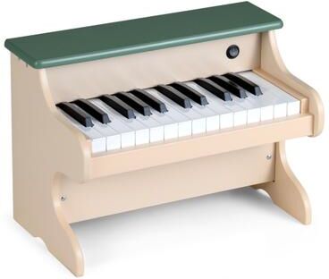 Costway 25 Keys Kids Piano Keyboard Wooden Digital Piano Toy with Removable Music Stand-Green