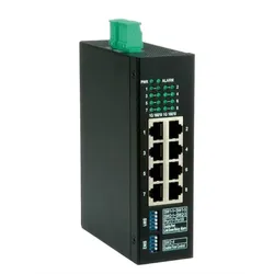 Roline Gigabit Ethernet Ind. Switch, 8x (8 Ports), Netzwerk Switch, Schwarz
