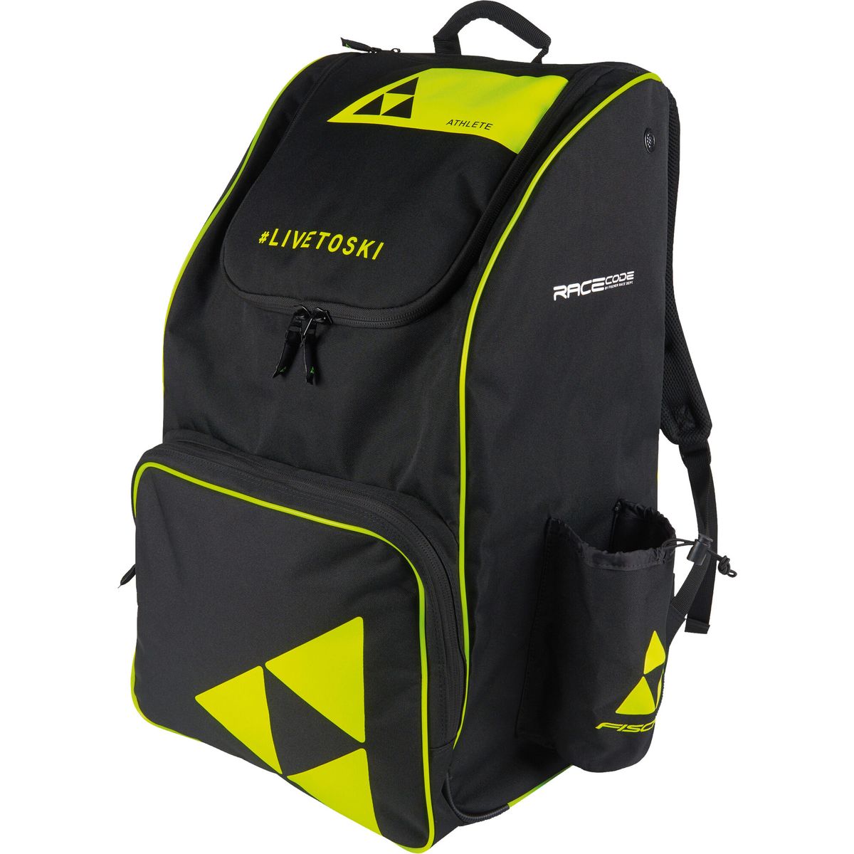 Fischer Backpack Race 70L black/neon yellow Z05225