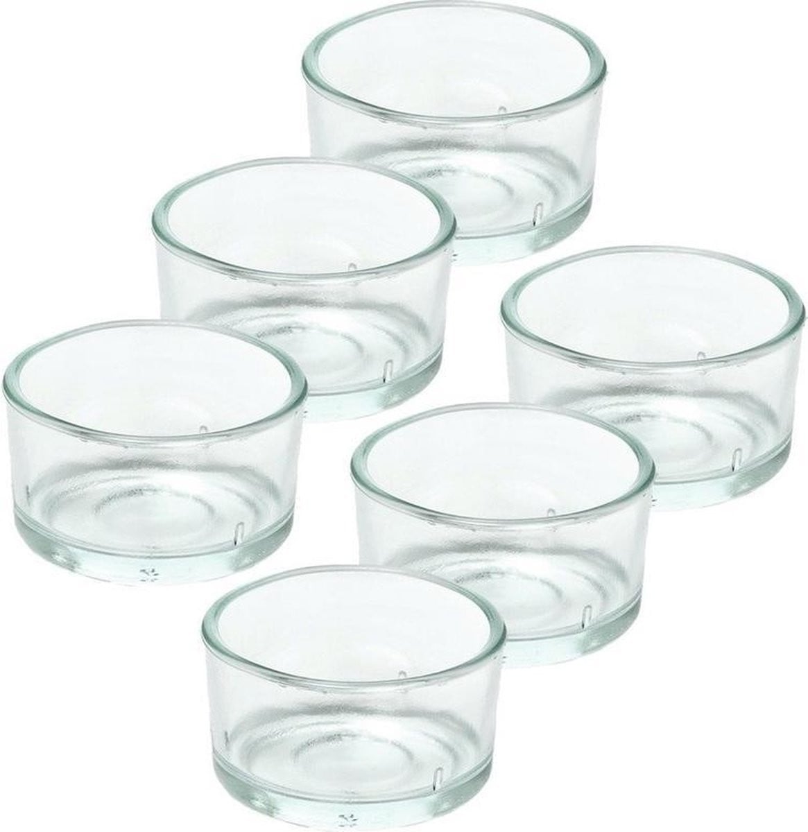 Trend Candles theelichthouder glas transparant 6x - 4 x 3 cm