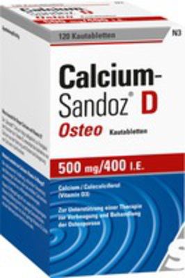 Hexal AG CALCIUM SANDOZ D Osteo 500 mg/400 I.E. Kautabl. 120 St 00490429