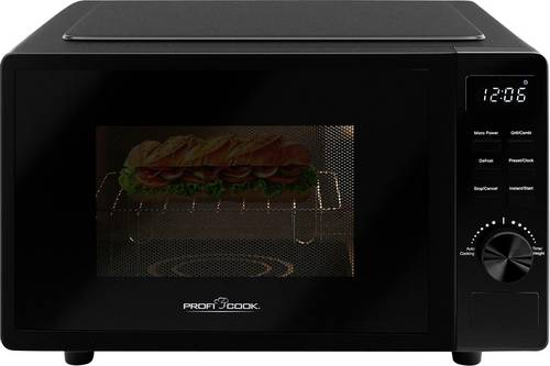 Profi Cook PC-MWG 1278 Mikrowelle Schwarz 700W Timerfunktion, Grillfunktion