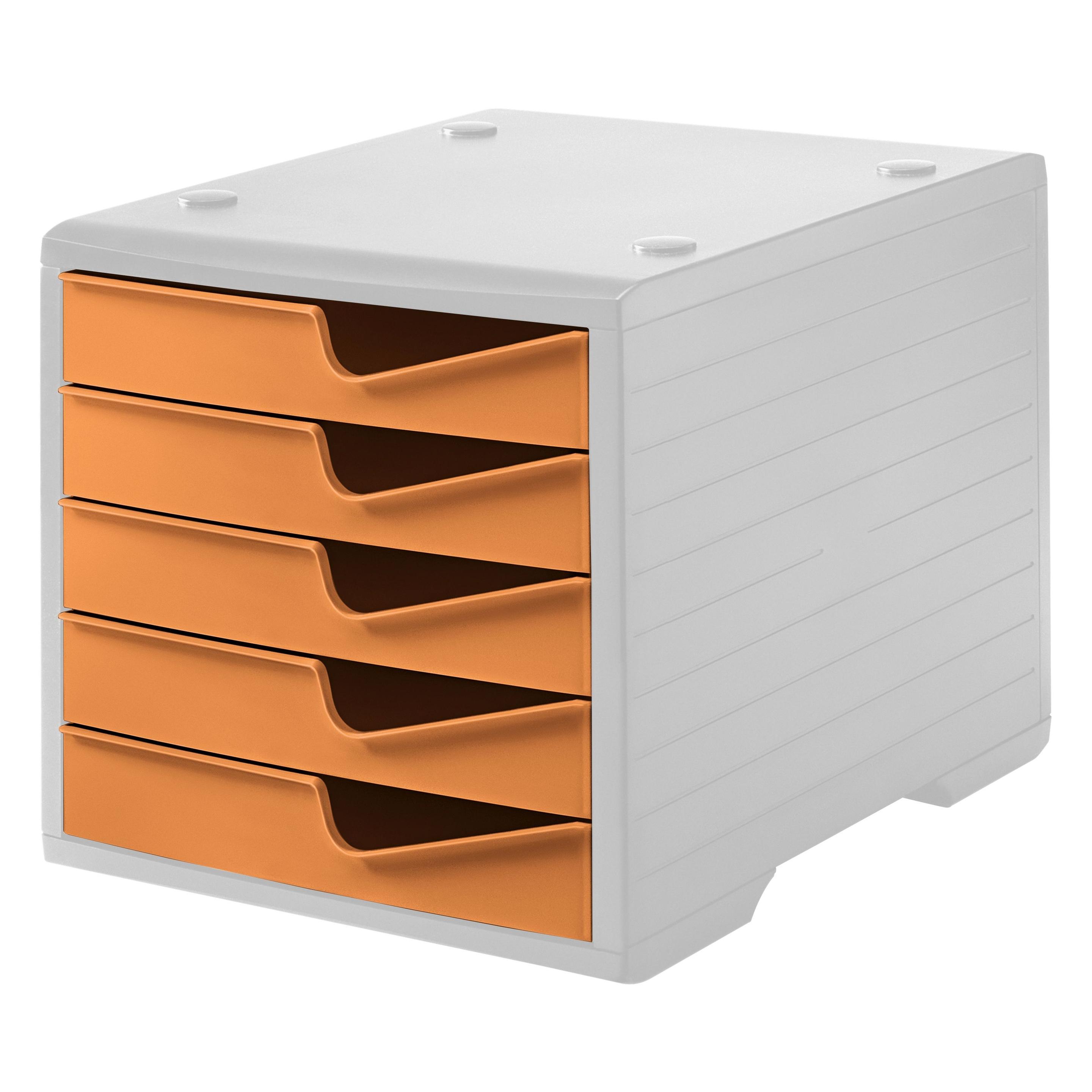 Styro Schubladenbox styroswingbox apricot DIN C4 mit 5 Schubladen (C4) (275-8430.4181)