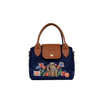Handtasche DOGO "Fontana Shopper-Tasche Sloth Gardener Damen Schultertasche", Damen, Gr. onesize, blau, Taschen Handtasche, Handgefertigt