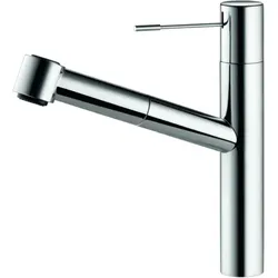KWC Ono Spültischarmatur 10151033000FL schwenkbarer ausziehbarer Auslauf, flexible Anschlussschläuche, Ausladung 220 mm, verchromt