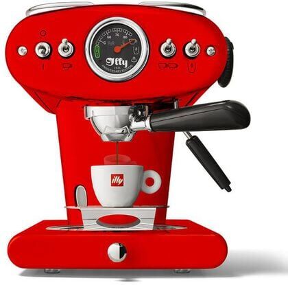 cafeIlly Espressomaschine Illy X1 Rot Anniversary Ese & Ground - - MaxiCoffee
