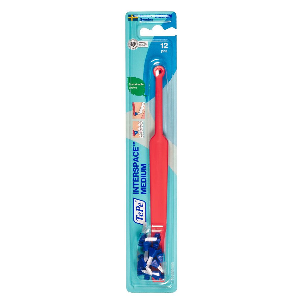 Tepe Interspace Winkelbürste medium m.12 Wechselk. 12 St Zahnbürste