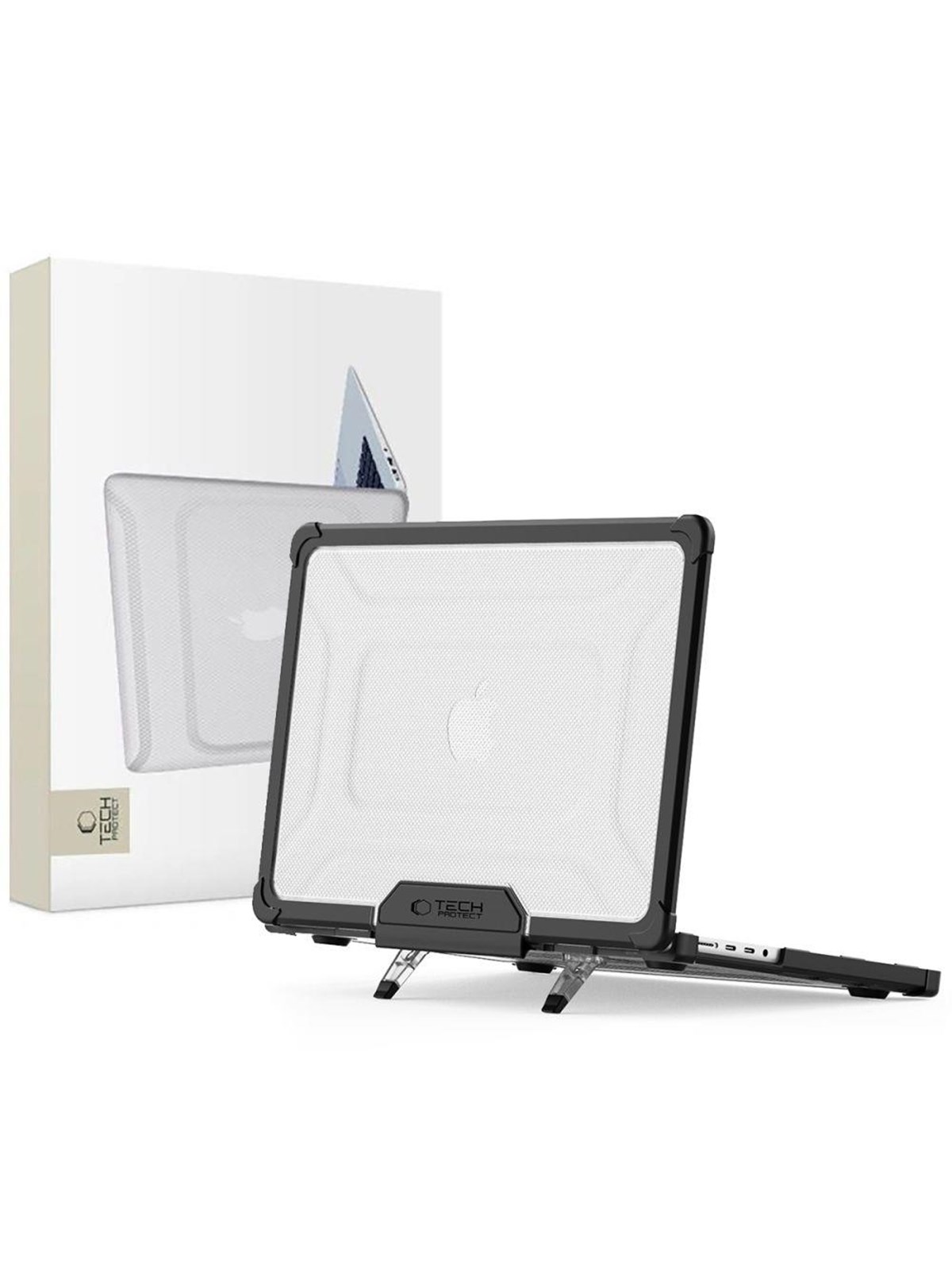 Tech-Protect SmartShell Pro Case for Macbook Pro 14 M1 / M2 / M3 / M4 / M5 2021-2025 - Black and Clear