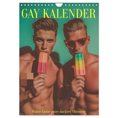 Gay Kalender - Wahre Liebe unter nackten Männern (Wandkalender 2027 DIN A4 hoch), CALVENDO Monatskalender