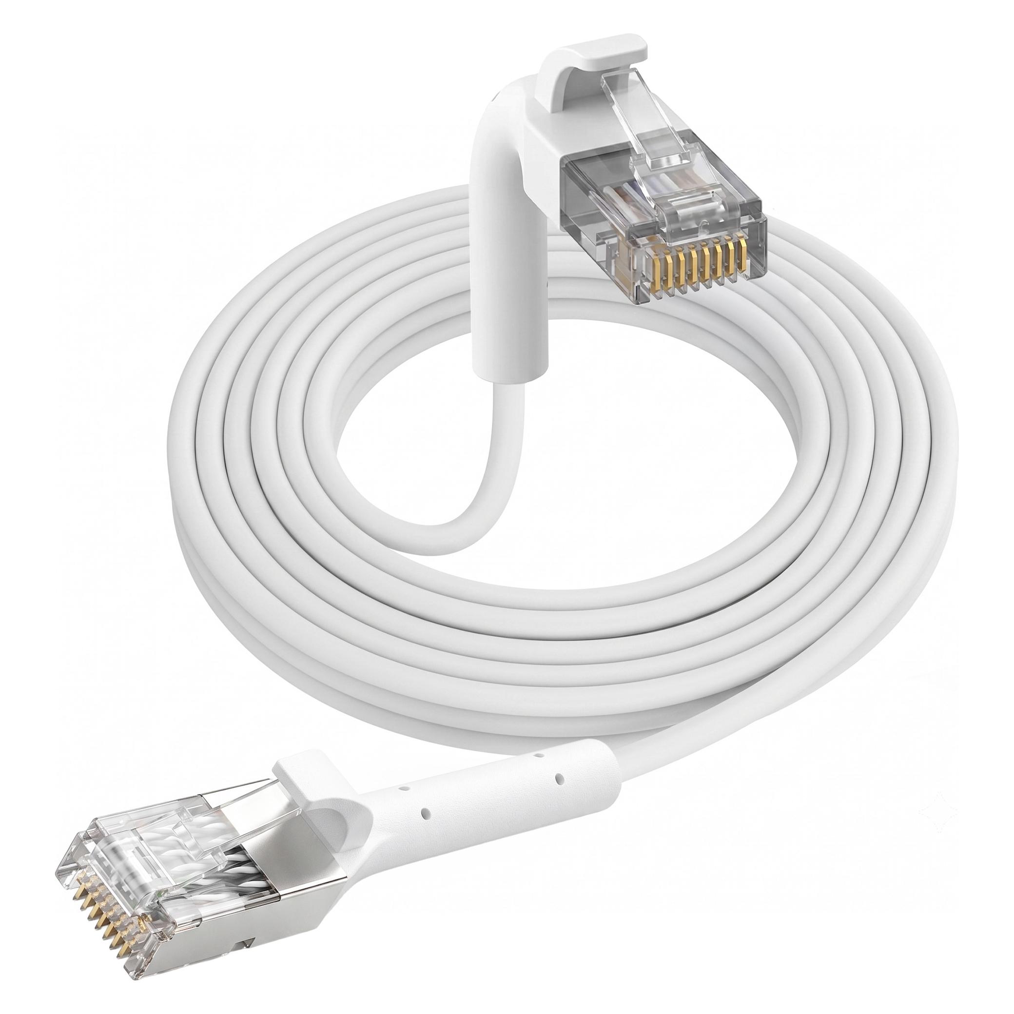Extralink Lan Patchkabel Cat.6 U/Ftp 1m 1gbit Biegsam Umhüllt Folie Twistepar Reines Kupfer Weiss (U/FTP, CAT6, 1 m) (EX.38916)