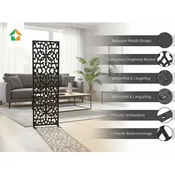 Prestige Home Living Indoor Dekorative Metallsichtschutzwand