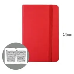 SMARTD Notizbuch 14x9cm Semi Leder Rot 116 Flh Agenda