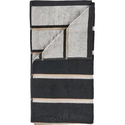 Sauna Handtuch 70 x 140 cm, schwarz-grau