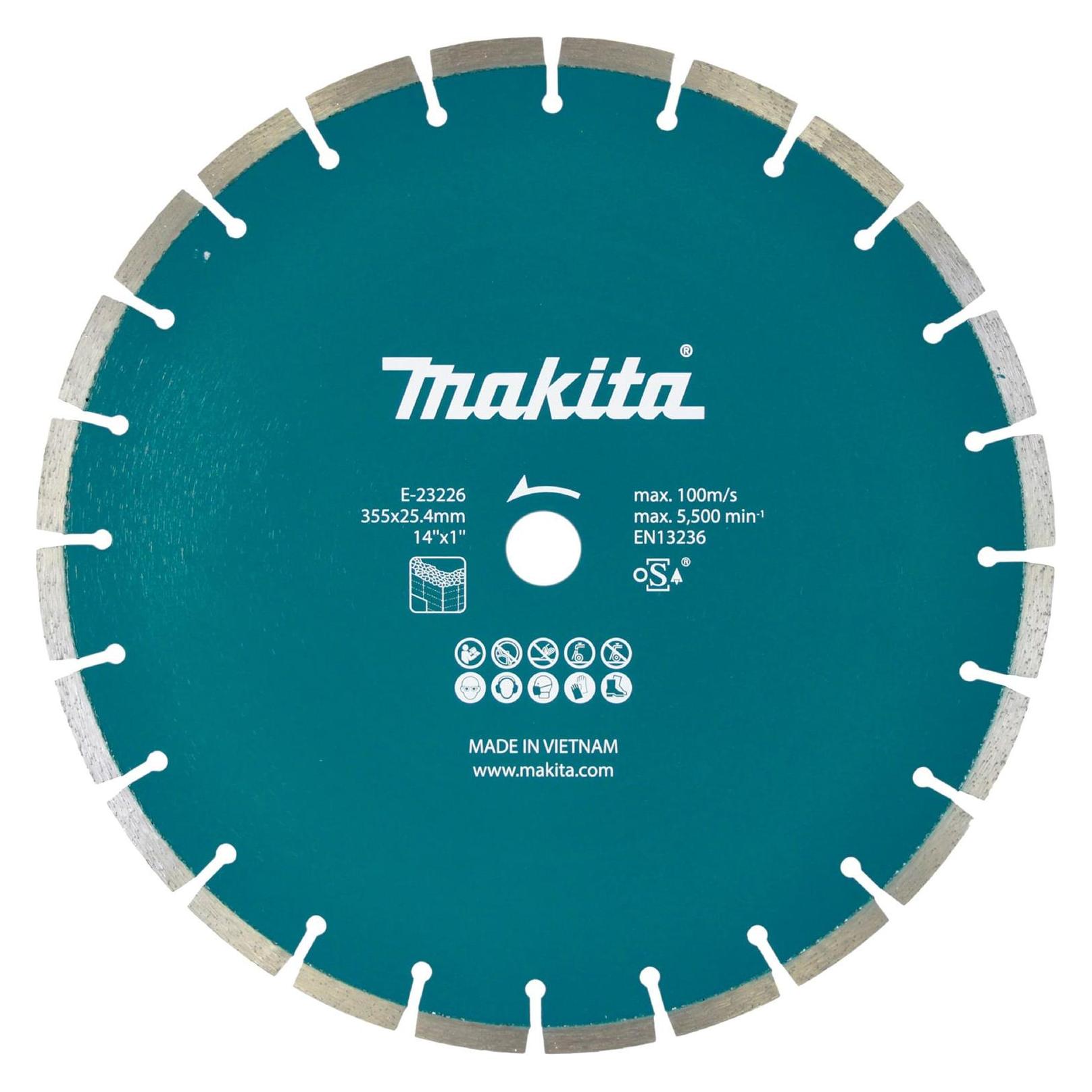 Makita Diamanttrennscheibe nass / trocken 355x25,4 mm - E (E-23226)