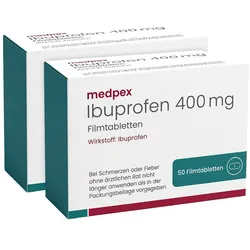 medpex Ibuprofen 400 mg Filmtab Duo 2X50 St