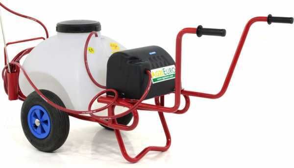 AgriEuro Premium Karrenspritze mit Batterie 12V, 70 Lt - Elektrische Karrenspritze